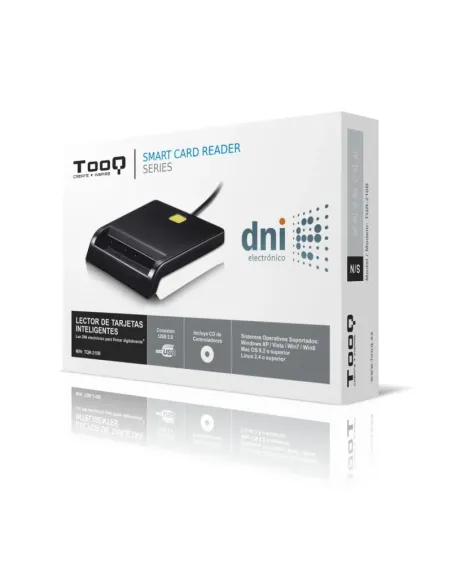 TooQ LECTOR DE TARJETA DNIe EXTERNO USB 2.0 NEGRO