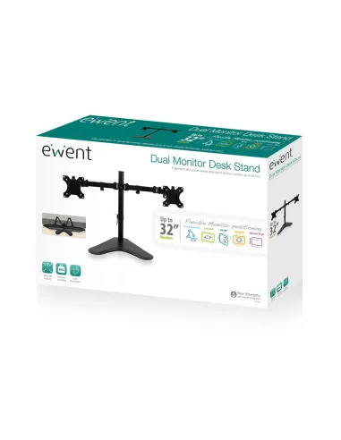 Ewent EW1536 soporte para monitor 81,3 cm (32") Escritorio Negro