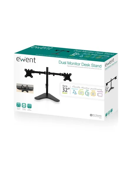 Ewent EW1536 soporte para monitor 81,3 cm (32") Escritorio Negro