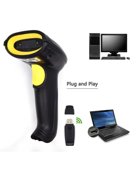 Ewent EW3430 lector de código de barras Lector de códigos de barras portátil 1D LED Negro Ewent EW3430 lector de código de barras Lector de códigos de barras portátil 1D LED Negro