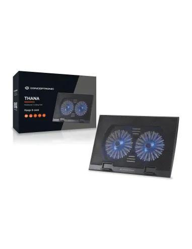 Conceptronic THANA02B almohadilla fría 43,2 cm (17") Negro