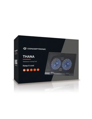 Conceptronic THANA02B almohadilla fría 43,2 cm (17") Negro