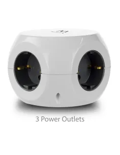 Ewent EW3939 base múltiple 1,5 m 3 salidas AC Interior Blanco 2