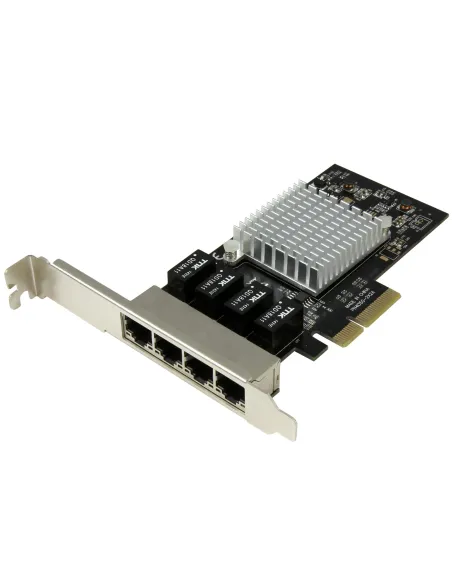 StarTech.com Tarjeta de Red PCI Express Ethernet Gigabit con 4 Puertos RJ45 Chipset Intel i350