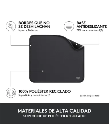 Logitech 956-000049 alfombrilla para ratón Grafito