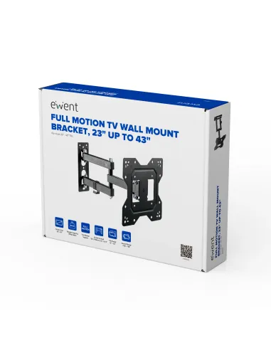 Ewent EW1522 soporte para TV 109,2 cm (43") Negro