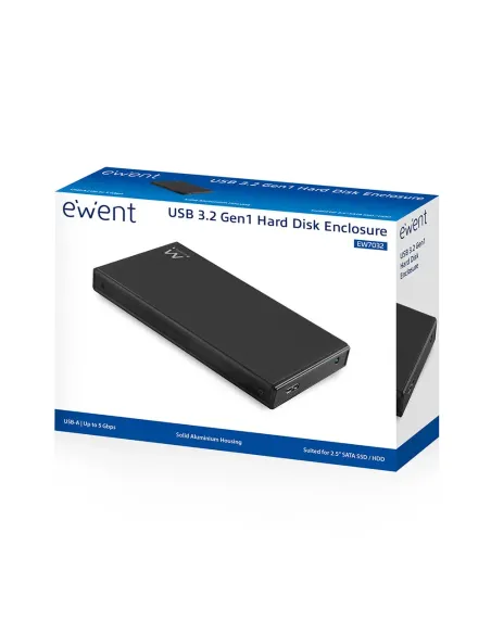 Ewent EW7032 caja para disco duro externo Carcasa de disco duro SSD Negro 2.5"
