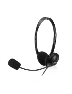Ewent EW3567 auricular y casco Auriculares Alámbrico Diadema Llamadas Música Negro