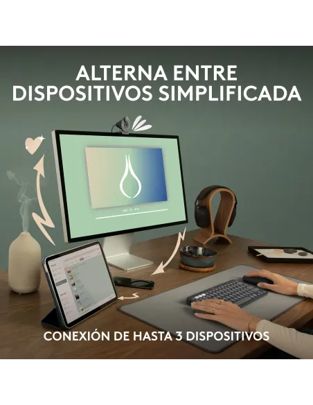 Logitech 910-007014 ratón Viajes Ambidextro RF Wireless + Bluetooth Óptico 4000 DPI