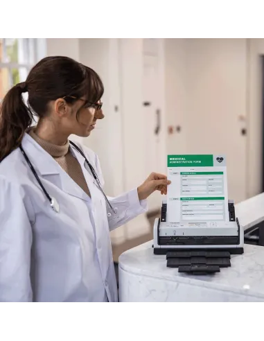 Brother ADS-1800W Escáner con alimentador automático de documentos (ADF) 1200 x 1200 DPI A4 Blanco