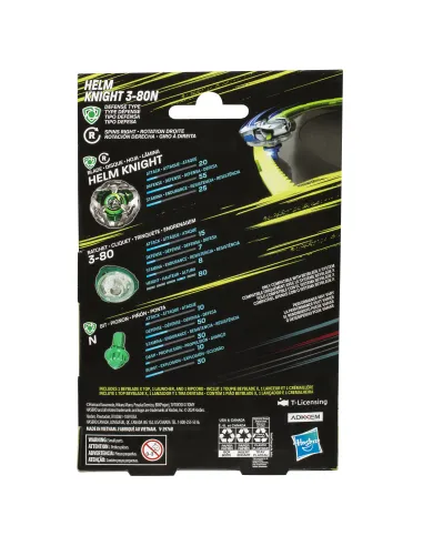 Beyblade X Helm Knight 3-80N Batalla de trompos