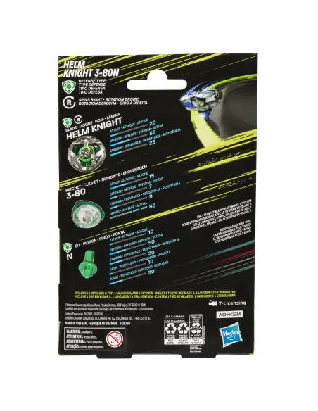 Beyblade X Helm Knight 3-80N Batalla de trompos