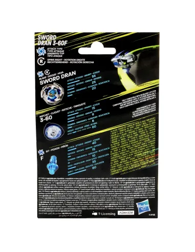 Beyblade Sword Dran 3-60F Batalla de trompos