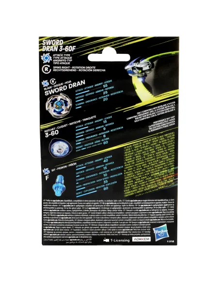 Beyblade Sword Dran 3-60F Batalla de trompos