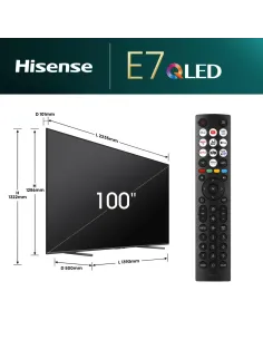 Hisense QLED Smart TV 100E7NQ 2,54 m (100") 4K Ultra HD Wifi Gris 400 cd   m² 2