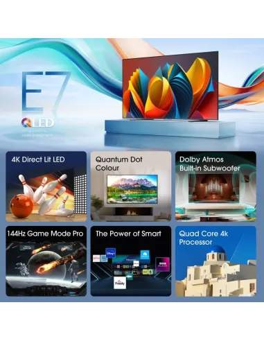 Hisense QLED Smart TV 100E7NQ 2,54 m (100") 4K Ultra HD Wifi Gris 400 cd   m²