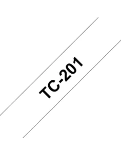 Brother TC-201 cinta para impresora de etiquetas Negro sobre blanco