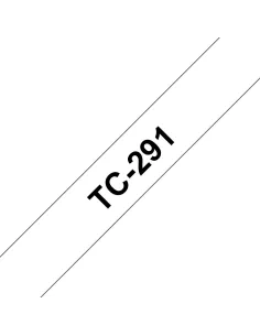 Brother TC-291 cinta para impresora de etiquetas Negro sobre blanco