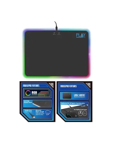Ewent PL3341 alfombrilla para ratón Alfombrilla de ratón para juegos Negro