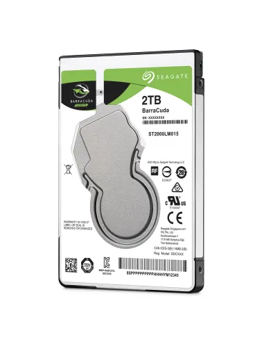 Seagate Barracuda 2.5" disco duro interno 2 TB 5400 RPM 128 MB 2.5" Serial ATA III