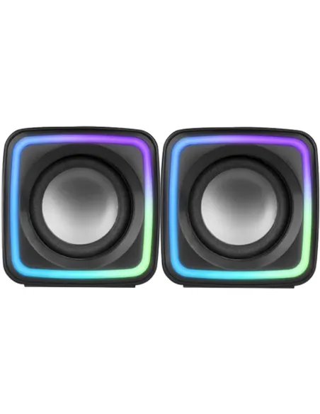 Mars Gaming MSCUBE Negro Altavoces Gaming RGB Compactos Procesador Sonido DSP 8W