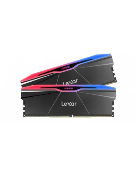 LEXAR MEMORIA ARES 2.0 DDR5 6000 CL30 1.35V MEMORY WITH HEATSINK AND RGB LIGHTING,DUAL PACK, BLACK COLOR