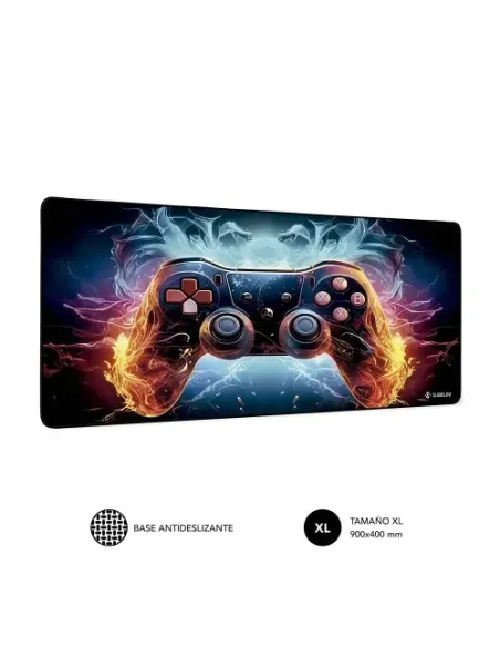 SUBBLIM GameCore XL Alfombrilla de ratón para juegos Negro, Multicolor