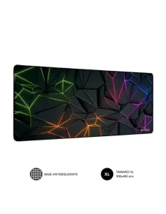 SUBBLIM Neon Obsidian XL Alfombrilla de ratón para juegos Negro, Multicolor