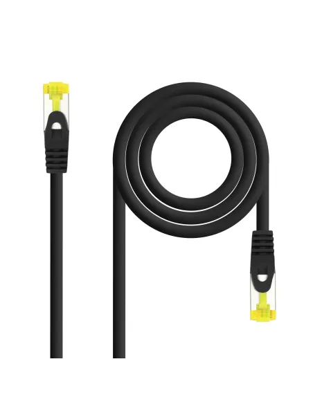 Nanocable Cable Red Latiguillo RJ45 LSZH CAT.6A SFTP AWG26, Negro, 25 cm