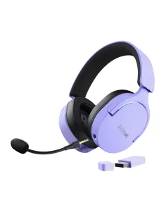 Trust GXT 491P FAYZO Auriculares Inalámbrico y alámbrico Diadema Juego USB tipo A Bluetooth Negro, Púrpura
