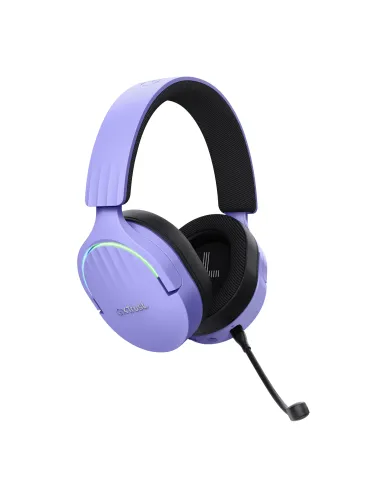 Trust GXT 491P FAYZO Auriculares Inalámbrico y alámbrico Diadema Juego USB tipo A Bluetooth Negro, Púrpura