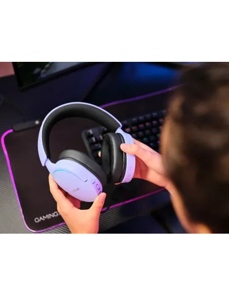 Trust GXT 491P FAYZO Auriculares Inalámbrico y alámbrico Diadema Juego USB tipo A Bluetooth Negro, Púrpura Trust GXT 491P FAYZO Auriculares Inalámbrico y alámbrico Diadema Juego USB tipo A Bluetooth Negro, Púrpura