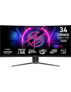MSI MPG 346CQRF X24 pantalla para PC 86,4 cm (34") 3440 x 1440 Pixeles UltraWide Quad HD Negro