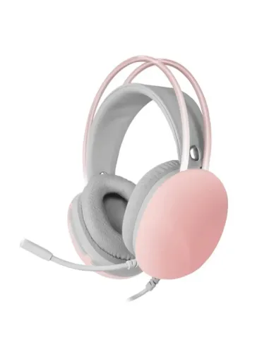 Mars Gaming MH-GLOW Rosa Auriculares 360° Full Chroma RGB Flow Micrófono Cancelación de Ruido Diseño Ultra-ligero Almohadillas M