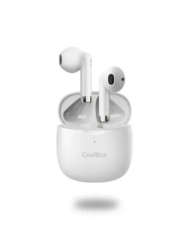 CoolBox AURICULARES BLUETOOTH CON MICROFONO TWS-01 BLANCO