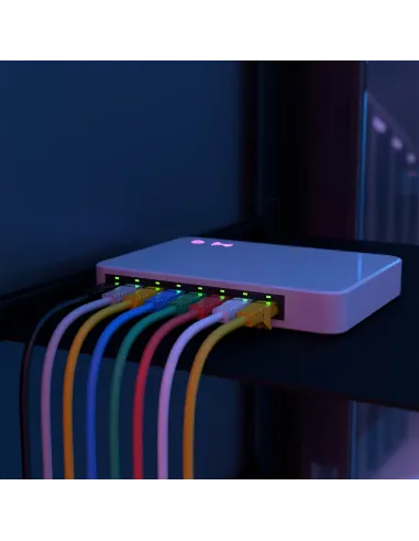 AISENS Cable de Red Latiguillo RJ45 LSZH Cat.6A 500 Mhz UTP AWG24, Blanco, 25CM