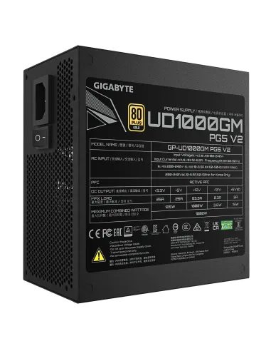 GIGABYTE UD1000GM PG5 V2 Fuente de Alimentación – PCIe Gen 5.1, 80 PLUS Gold, Diseño completamente modular, Ventilador de 120