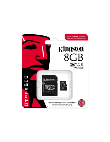 Kingston Technology Industrial 8 GB MicroSDHC UHS-I Clase 10
