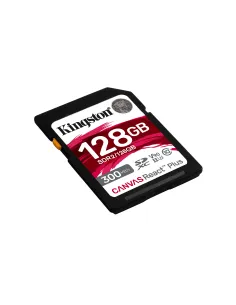 Kingston Technology 128GB Canvas React Plus SDXC UHS-II 300R 260W U3 V90 for Full HD 4K 8K 2