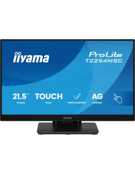 iiyama T2254MSC-B2AG pantalla para PC 54,6 cm (21.5") 1920 x 1080 Pixeles Full HD LED Pantalla táctil Negro iiyama T2254MSC-B2AG pantalla para PC 54,6 cm (21.5") 1920 x 1080 Pixeles Full HD LED Pantalla táctil Negro