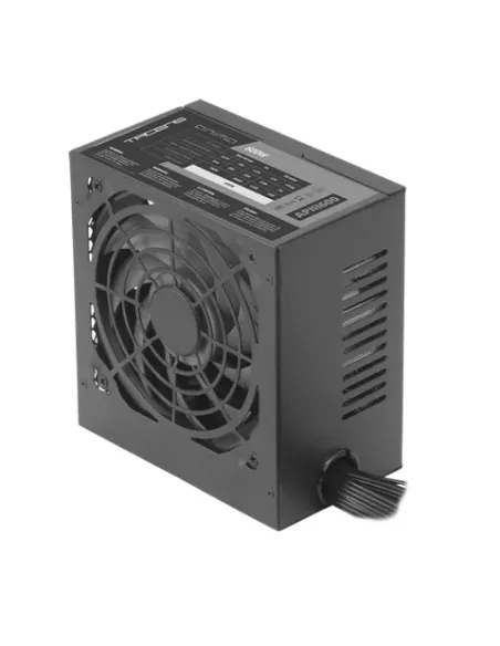 Tacens APIII600, Fuente Alimentación PC ATX 600W, Tecnología SMD 85% Bronze 12V, Ventilador Ultra-silencioso 12cm, Negro