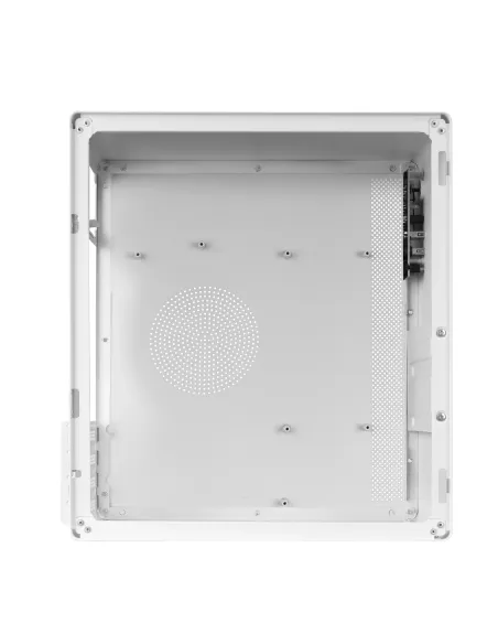 Tacens ORUMX, Caja Minitorre Slim, Micro-ATX Ultra Compacta, Estructura de Acero, Ventilador 80mm, Blanco
