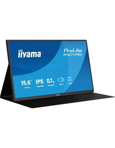 iiyama ProLite P1671HSC-B1 pantalla para PC 39,6 cm (15.6") 1920 x 1080 Pixeles Full HD LCD Negro
