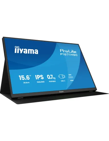 iiyama ProLite P1671HSC-B1 pantalla para PC 39,6 cm (15.6") 1920 x 1080 Pixeles Full HD LCD Negro