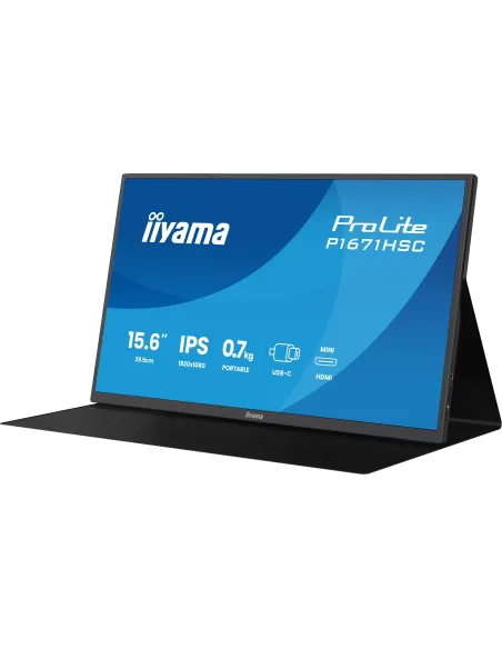 iiyama ProLite P1671HSC-B1 pantalla para PC 39,6 cm (15.6") 1920 x 1080 Pixeles Full HD LCD Negro