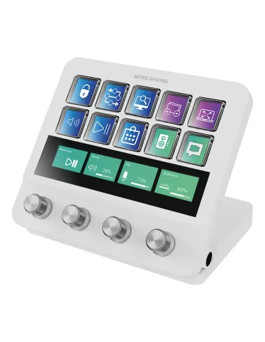 Mars Gaming MS-DPROW Blanco 10 botones