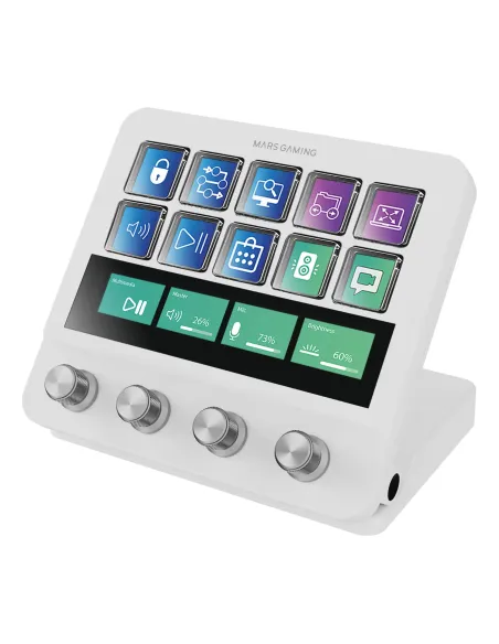 Mars Gaming MS-DPROW Blanco 10 botones