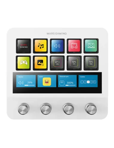 Mars Gaming MS-DPROW Blanco 10 botones