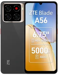 ZTE Blade A56 17,1 cm (6.75") SIM doble Android 15 4G USB Tipo C 4 GB 64 GB 5000 mAh Negro