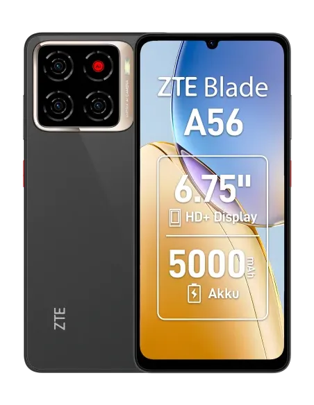 ZTE Blade A56 17,1 cm (6.75") SIM doble Android 15 4G USB Tipo C 4 GB 64 GB 5000 mAh Negro